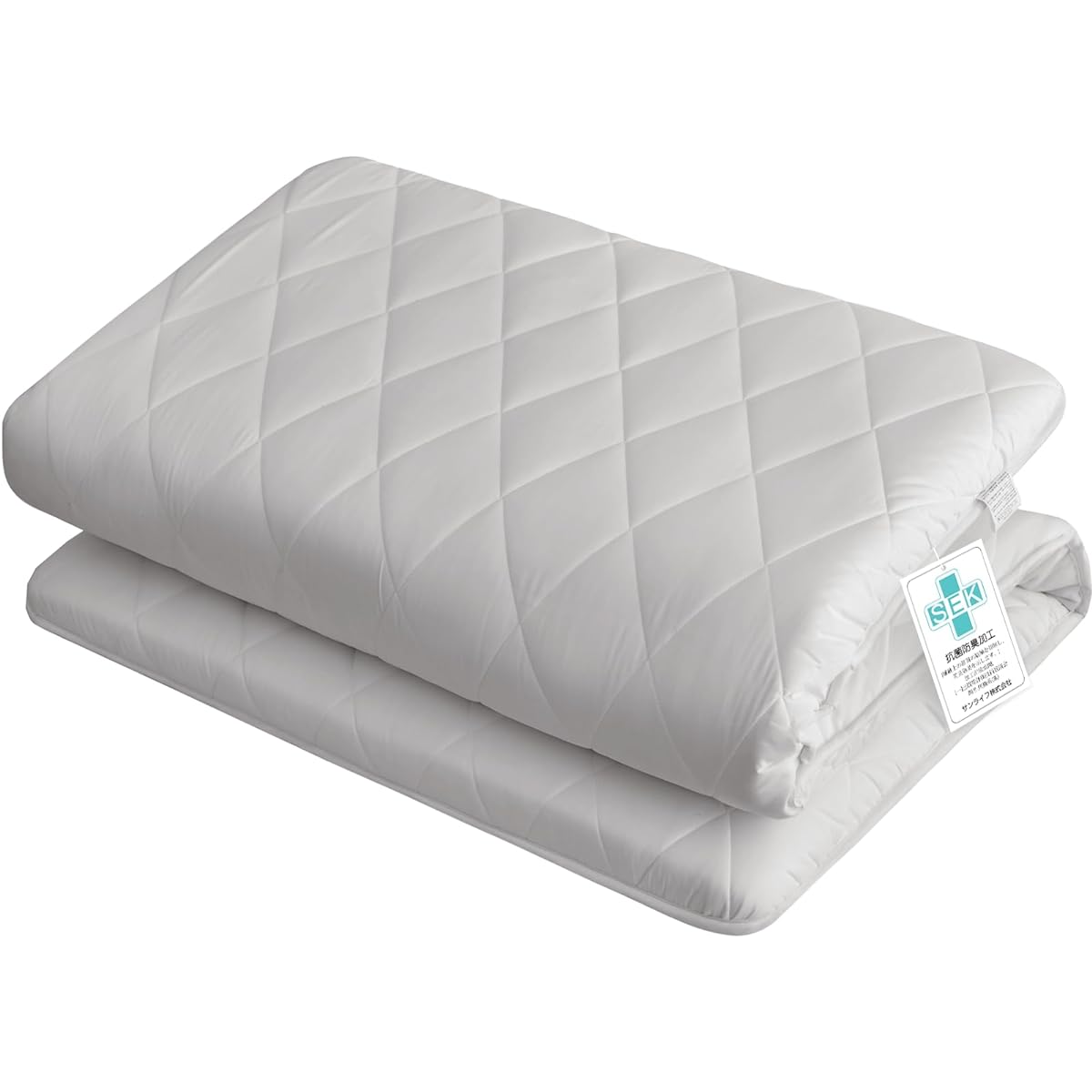 Matdeco Futon, Double Futon, Futon, Thickness: Approximately 9-10cm, Three-layer structure, Highly resilient urethane, Wrapped cotton, Firm support, Moderate comfort, Dust resistant, Lightweight, Washable, Antibacterial, Odor Resistant, Dust Mite Resista