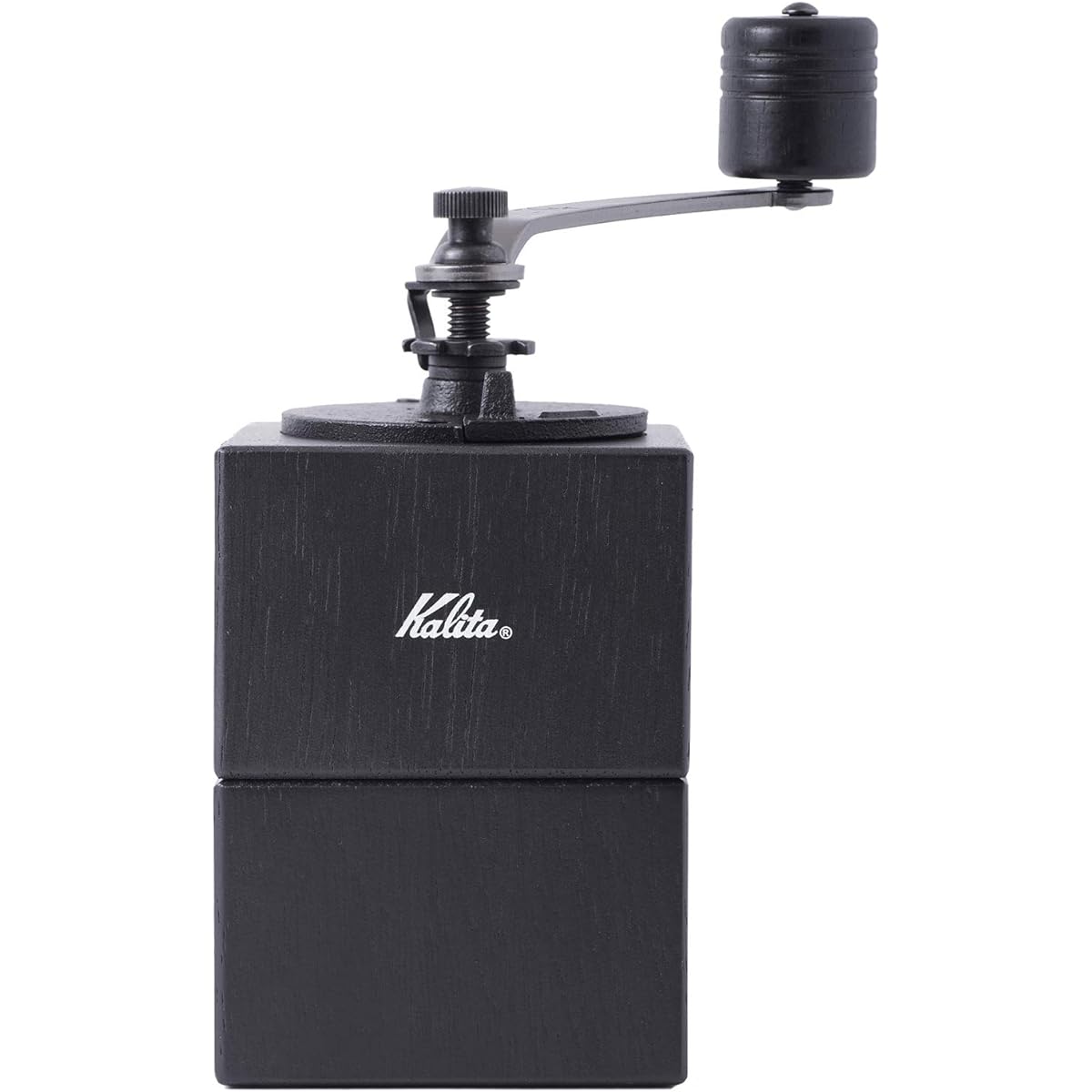 Kalita Coffee Mill Wooden Hand Grind Manual Black Cubic Mill #42165 Antique Coffee Grinder Small Outdoor Camping Adjustable Grind with Lid