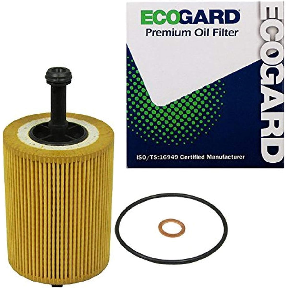 ECOGARD X8113 Premium Cartridge Engine Oil Filter Audi TT Quattro 3.2L 2004-2009 A3 Quattro 3.2L 2006-2009 A3 2.0L DIESEL 2012 | Volkswagen Jetta 2.0L DIEESEL 2009-201201 4