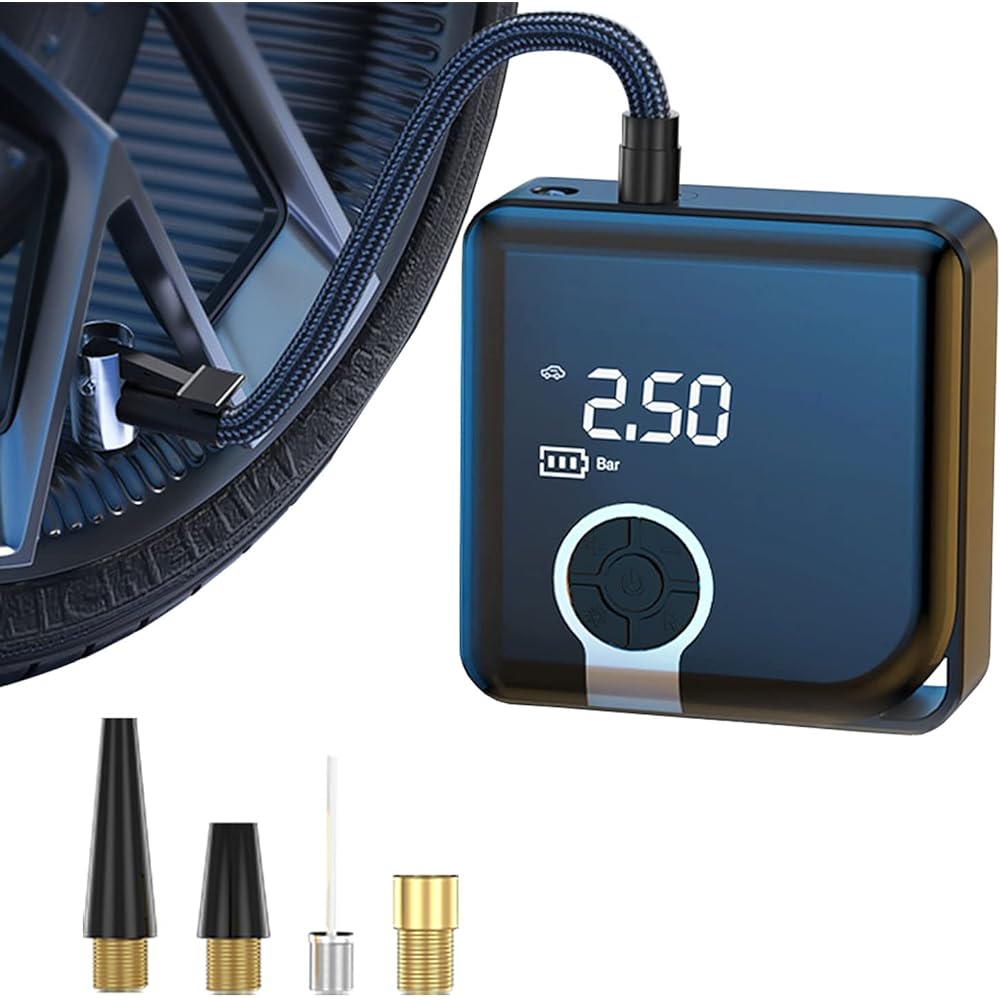 MAXWIN Electric Air Pump Portable Air Compressor Small Tire Electric Car Bicycle Built-in Battery Cordless Rechargeable Air Pump K-AIR04