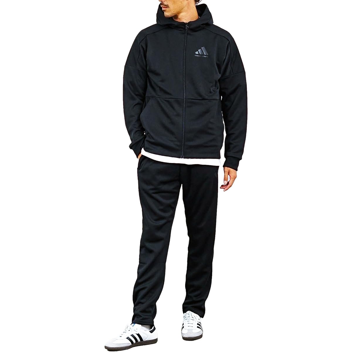 [adidas] [Adidas Combat Sports] Genuine Jersey Tracksuit Setup Top and Bottom Set TR-74 Men's Unisex
