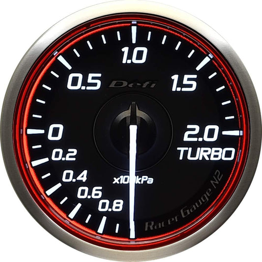 Defi Nippon Seiki Defi Meter [Racer Gauge N2 RED] 60φ Turbo Meter 200kPa DF16603