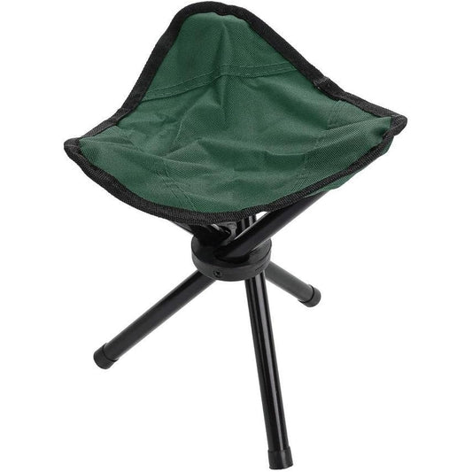 Alomejor Fishing Chair, Outdoor Chair, Tripod Chair, Foldable, Load Capacity 100kg, Portable, Easy to Install, Outdoor, Fishing BBQ, Camping, Watching Sports, Sports Day, 2 Sizes (S-Green)