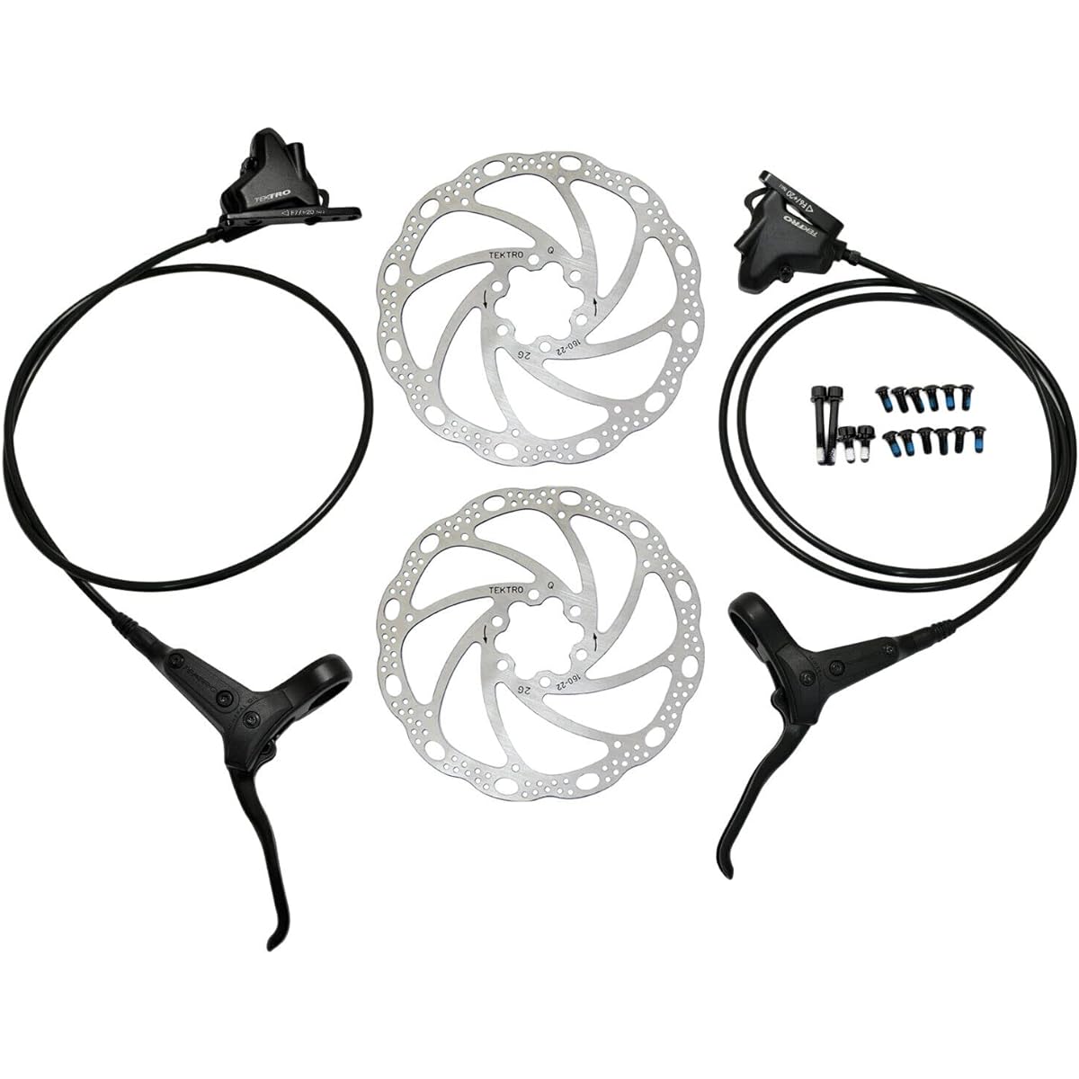 TEKTRO HD-R280 Flat Mount Hydraulic Disc Brake Set Dual Piston, For Road, MH2597
