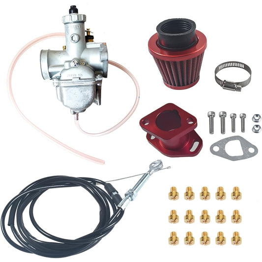 VM22 Carburetor Throttle Cable Jet Kit 212cc 196CC GX200 For GoCart Mini Bikes