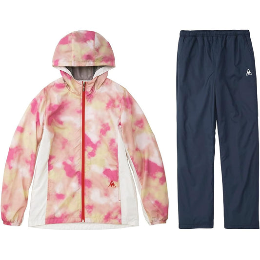 (Le Coq Sportif) le coq sportif Women's Hooded Windbreaker Jacket/Pants Top and Bottom Set QMWQJF21/QMWQJG21 Lining: Brushed mesh
