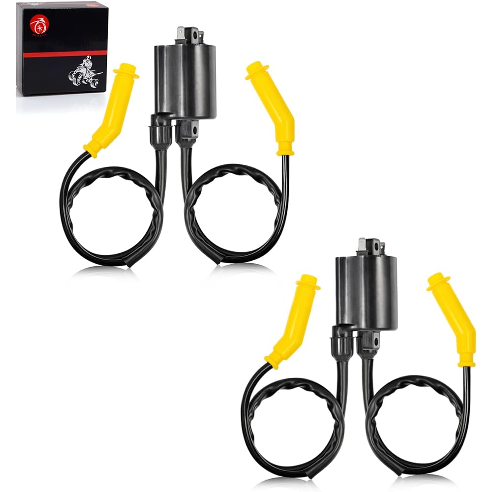 Ignition Coil & Spark Plug Wire Cap Compatible with Honda VTX 1300 VTX1300 R/T/S/C 2004-2009 VT 1300 VT1300 CT/CRA/CR/CX/CXA/CTA/CSA/CS 2010-2020 30700-MEA-671 30510 -MM8-0-0 03 30510-MCC-003