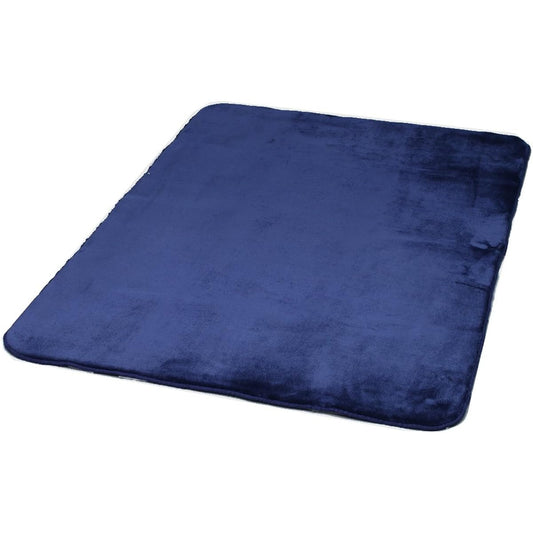Iris Plaza Washable Memory Foam Rug, Mite-proof, Soundproof, Flannel, 140 x 200cm, Comfortable and Fluffy, Non-Slip, Navy