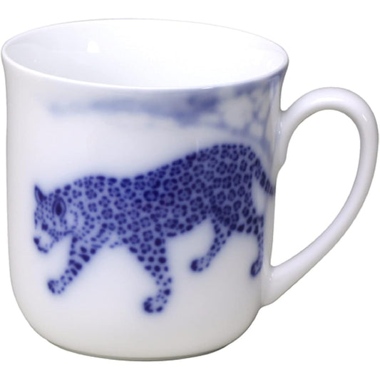 Okura Toen Blue Safari Mug (Jaguar) <Microwave compatible> 124C/8200-2