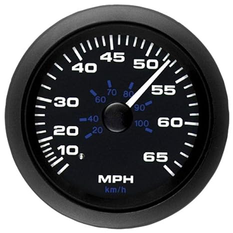 Sierra 62723P Premier Pro Series Pilot Type 80 MPH Marine Speed Gauge Kit