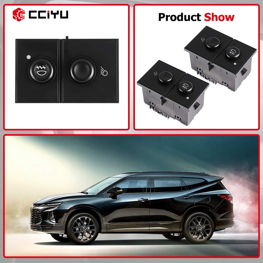 CCIYU Fog Light Cargo Lump Dash Switch Compatible Model: 2003-2006 Cadillac Escalade 2003-2006 Chevrolet Silverado 1500 2500HD 2003-2006 GMC Sierra 1500 2500 2500 25143597