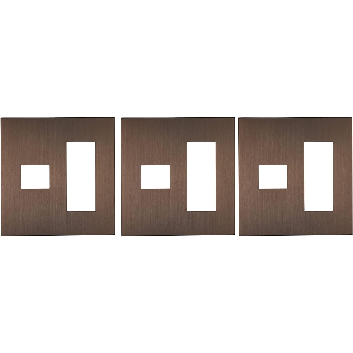 Panasonic Glacier Series Square Outlet Plate (for 3+1) Dark Brown [Made to Order] Set of 3 WTV6274A1-3