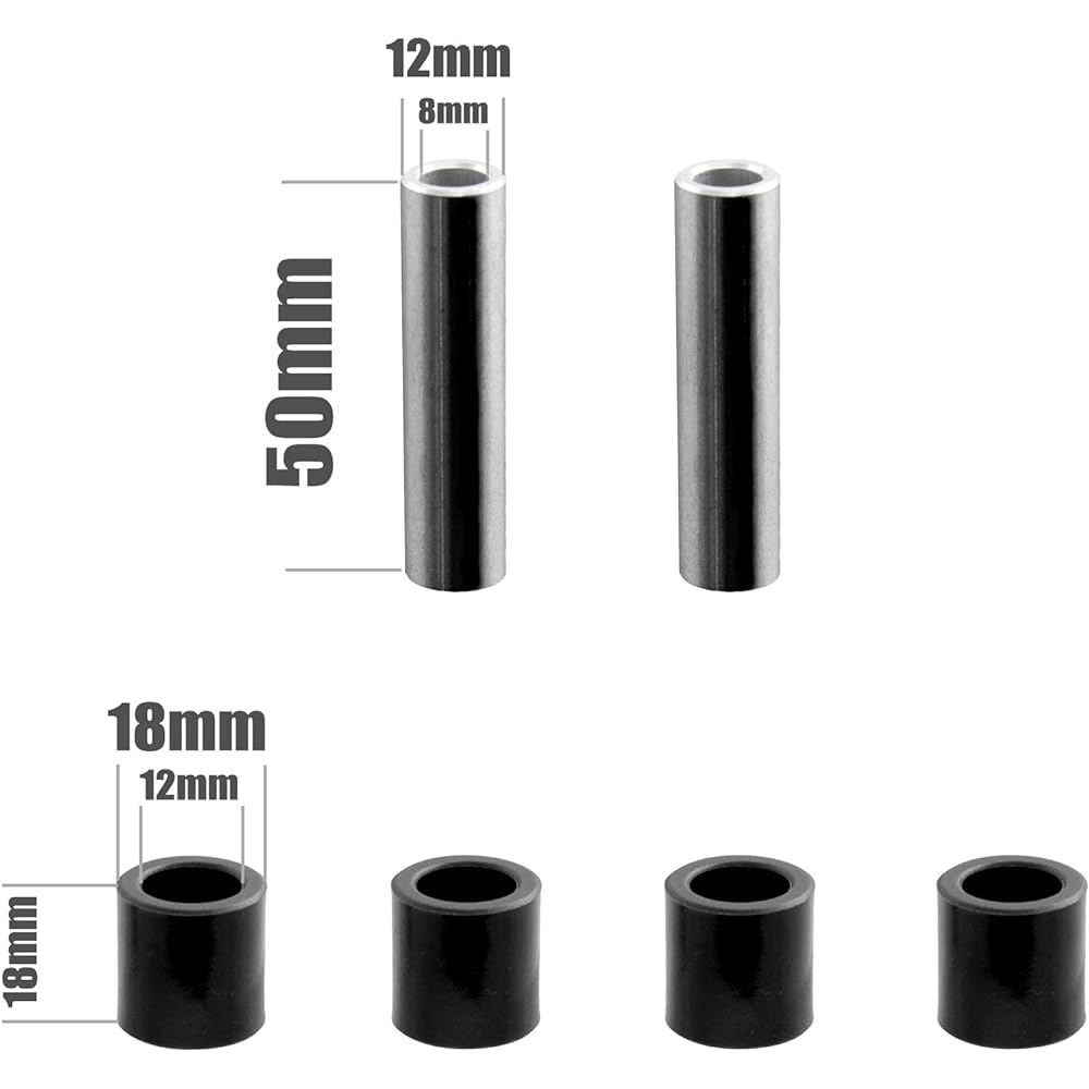 DNM DV22AR Mountain Bike Clear Shock 200mm 7.87 with Eyes, 55mm.