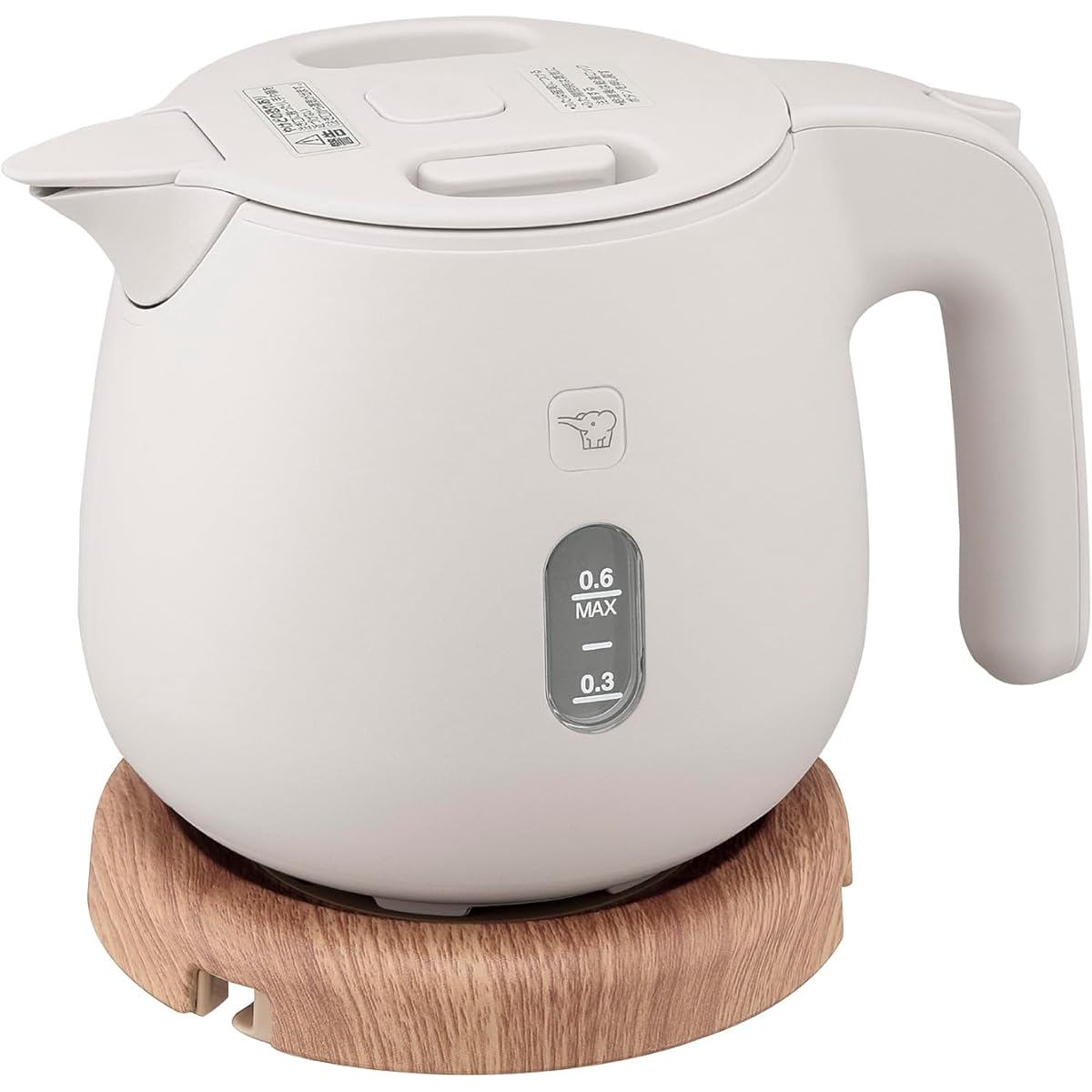 Zojirushi Electric Kettle 0.6L Compact One cup takes about 60 seconds Safe design Clean Dust block Natural Miscellaneous goods taste Sand Gray CK-SA06-HZ