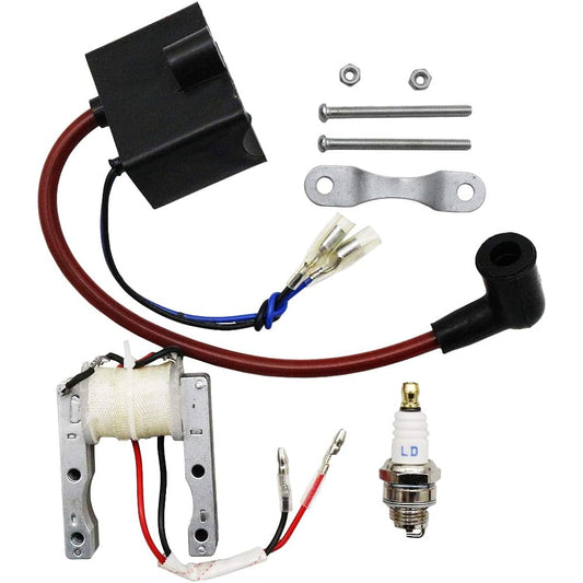CNCMOTOK High Performance Kit CDI-Ignition Coil Magnetic Coil Spark Plug 49cc-80cc 2 Stroke Motor Engine Electric Bicycle Bike