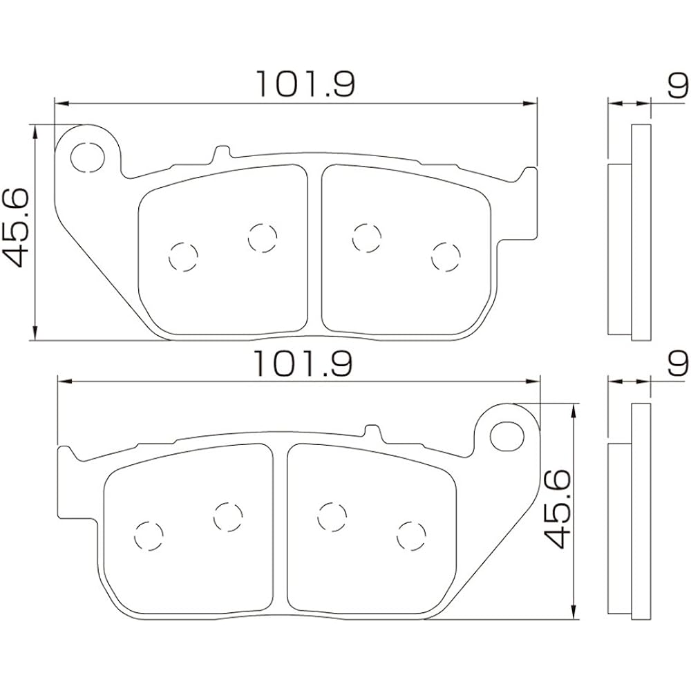 Daytona Motorcycle Brake Pad H-D Pad (Sintered Metal Pad) Sportster Forty Eight (11-13) [XL1200X] Sportster 883 Super Low (11-13) [XL883L] etc. Front 76355 Thread No.: 114
