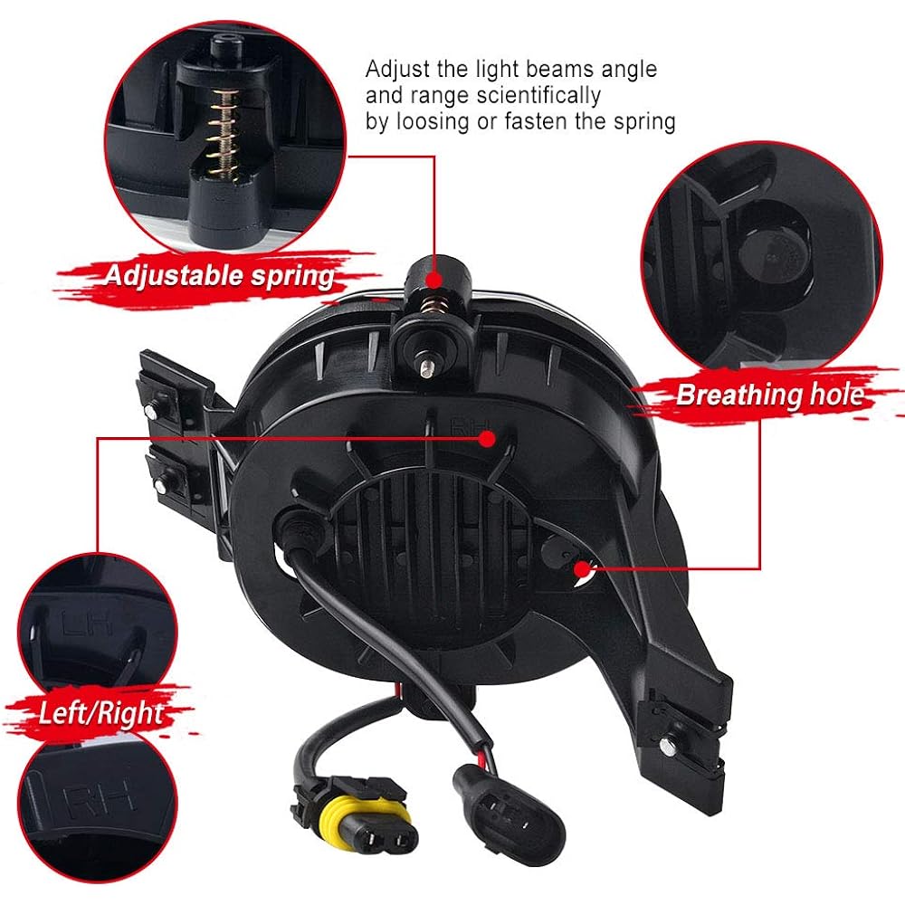 TUGWUETLWU LED Fog Light Dodge 3rd GAM 1500 2002-2008 RAM 2500/3500 DODGE DURANGO Pickup Track replacement Fog Lamp 2005 2005 2007 2007