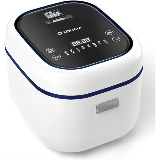 AONCIA Low Carb Rice Cooker, 3.5 Cups, Living Alone, No Fluorine Processing, Ceramic Pot, Approximately 50% Off Calories, Healthy Rice Cooker, Microcomputer Type, Low Heat/Quick Cooking/Normal/Barley Rice/Brown Rice/Multi-grain Rice/Steamed/Porridge 8 Ty