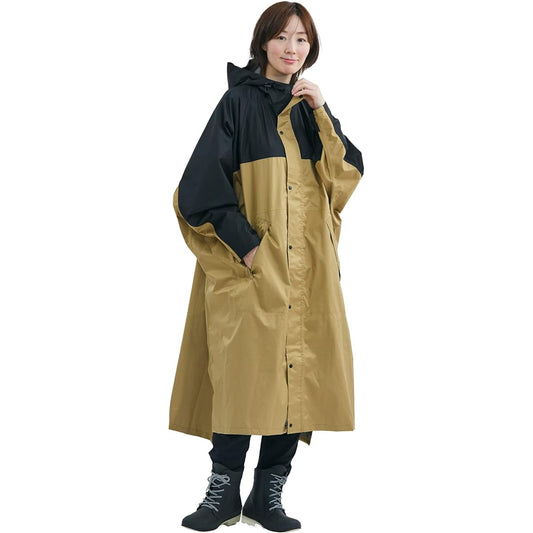 [Ametohare] Rain Poncho, Backpack Compatible, Bicycle, Unisex, Raincoat AH-100 High Poncho DX
