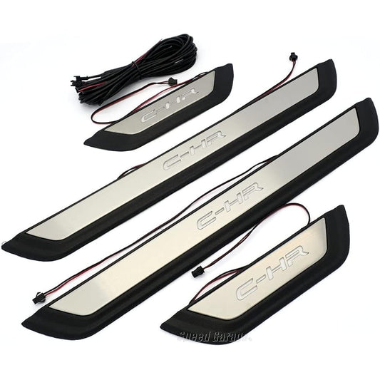 Speed Garage Toyota C-HR Exclusive LED Scuff Plate Side Sill Plate Door Sill Plate Entrance Mall Silver for TOYOTA C-HR CHR Interior Interior Dress Up Custom Parts