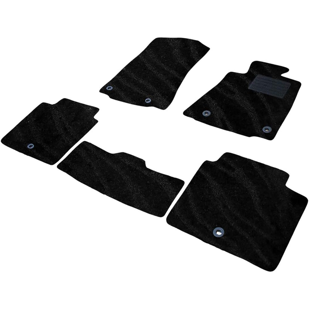 Fenice Car Mat Floor Mat Domestic Production (Toyota Crown Crown Hybrid 210 Series) Wave Black Non-Slip Shape Resistant to Slip Car Mat (Car Parts Specialty Store)