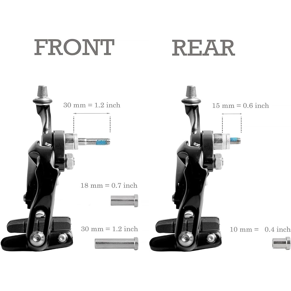 TEKTRO R559 Bike Bicycle Long-distance Road Caliper 55-73mm Silver Pair