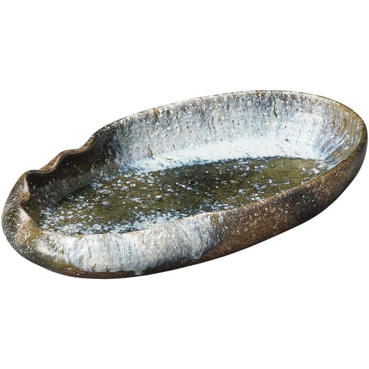 Baked finish Vidro 10.0 small bowl (Shigaraki ware) [Large bowl]