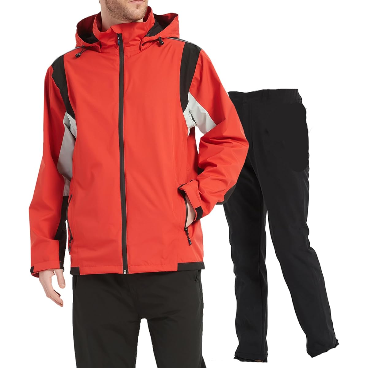 [Arashiyama] Golf Rainwear Men's Rain Suit [Top and Bottom Set | Cold Protection, Water Repellent, Windproof] Kappa Mountain Parka Windbreaker Bike Wear Outdoor Golf Bicycle Climbing Fishing Commuting Rainy Season Measures Typhoon Measures