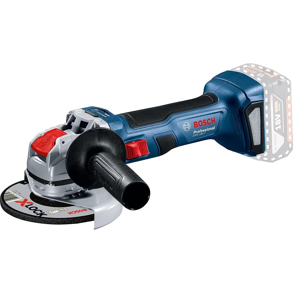 Bosch Professional 18V Cordless Disc Grinder X-LOCK (Body only, battery and charger sold separately) GWX18V-7H