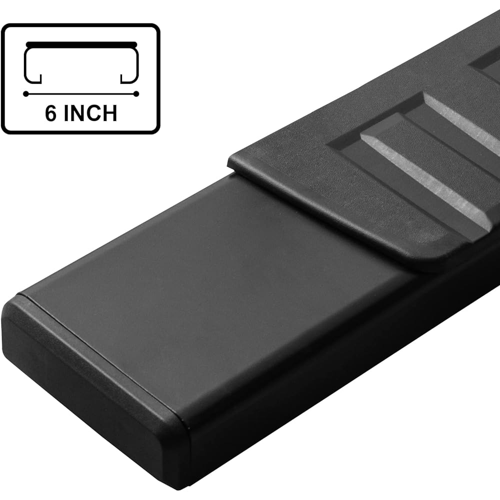 CLIMWA 6 inch side step running board step bar 2019-2023 CHEVY SILVERADO/GMC Sierra 1500; 2019-2024 2500/3500 Regular/Standard/Single Cab Track Step Rail Stainless Steel
