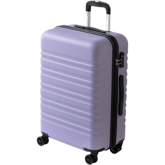 [F FANCY WONDERLAND EST.2011] Suitcase Carry Bag Carry Case Lightweight M Medium Size TSA Lock Zipper Type M Size Double Casters 8 Wheels Travel Travel Bag (M Size (Approx. 63L), Smoky Purple)