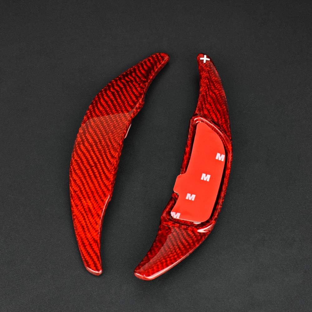 AirSpeed Carbon Fiber Steering Wheel Paddle Shifter Extension Cover Shift Paddle Interior Trim Accessory Accessory Mercedes Benz AMG C63 W213 W213 W213 W213 W213 W213 A45 G63 S63 GLA45 GLS63 (Red)
