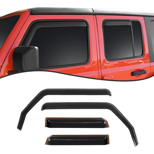 PARTOL Wind Window Dowlector JL Window Visor Geep Langler JL 2018 2018 2018 2020 Unlimited 4 Door Sunrain Wind Shade Vent Vizer Inchannel Window Inguard