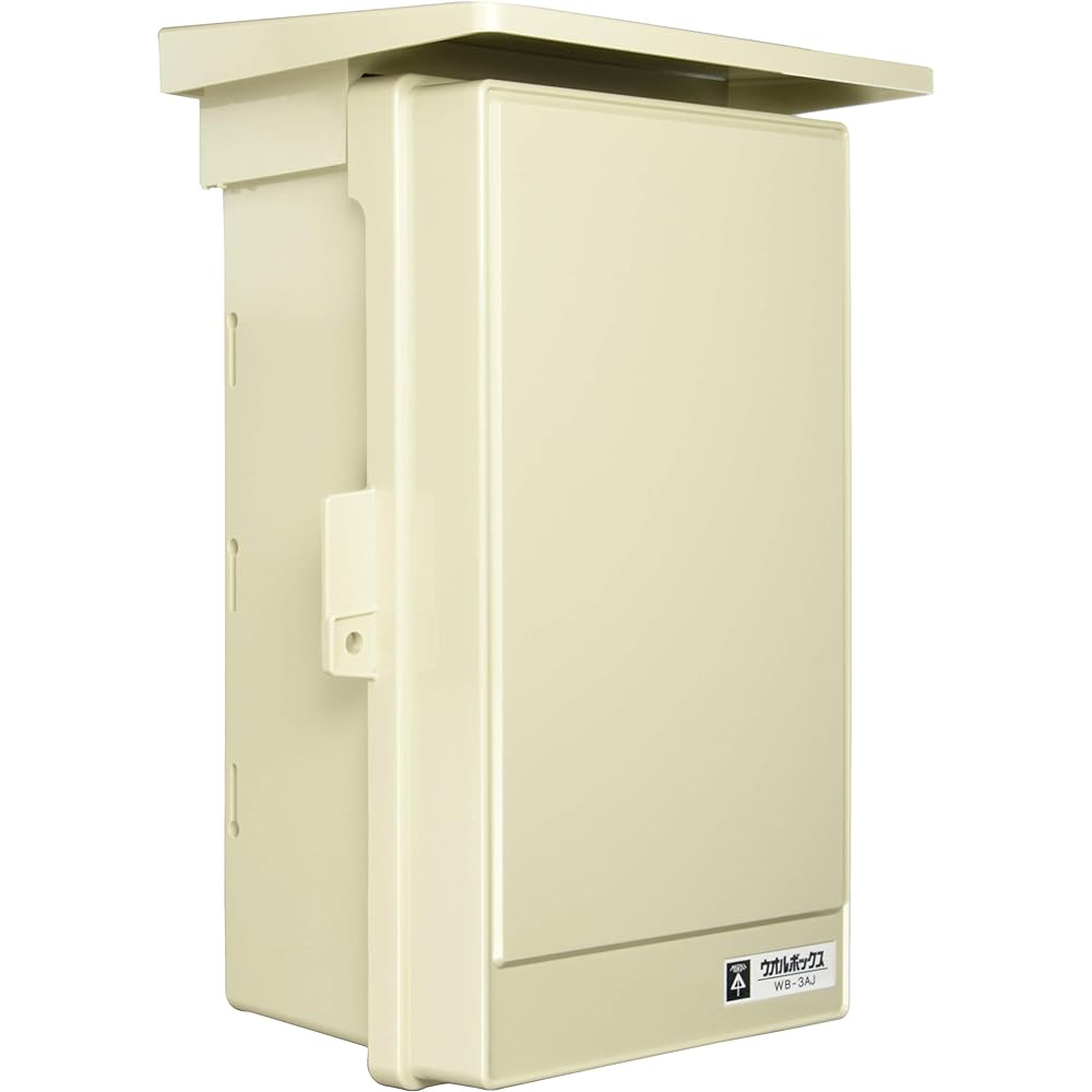 Mirai Kogyo Wall Box with Roof/Vertical Type Effective Fukasa 120 Beige 1 Piece WB-3AJ