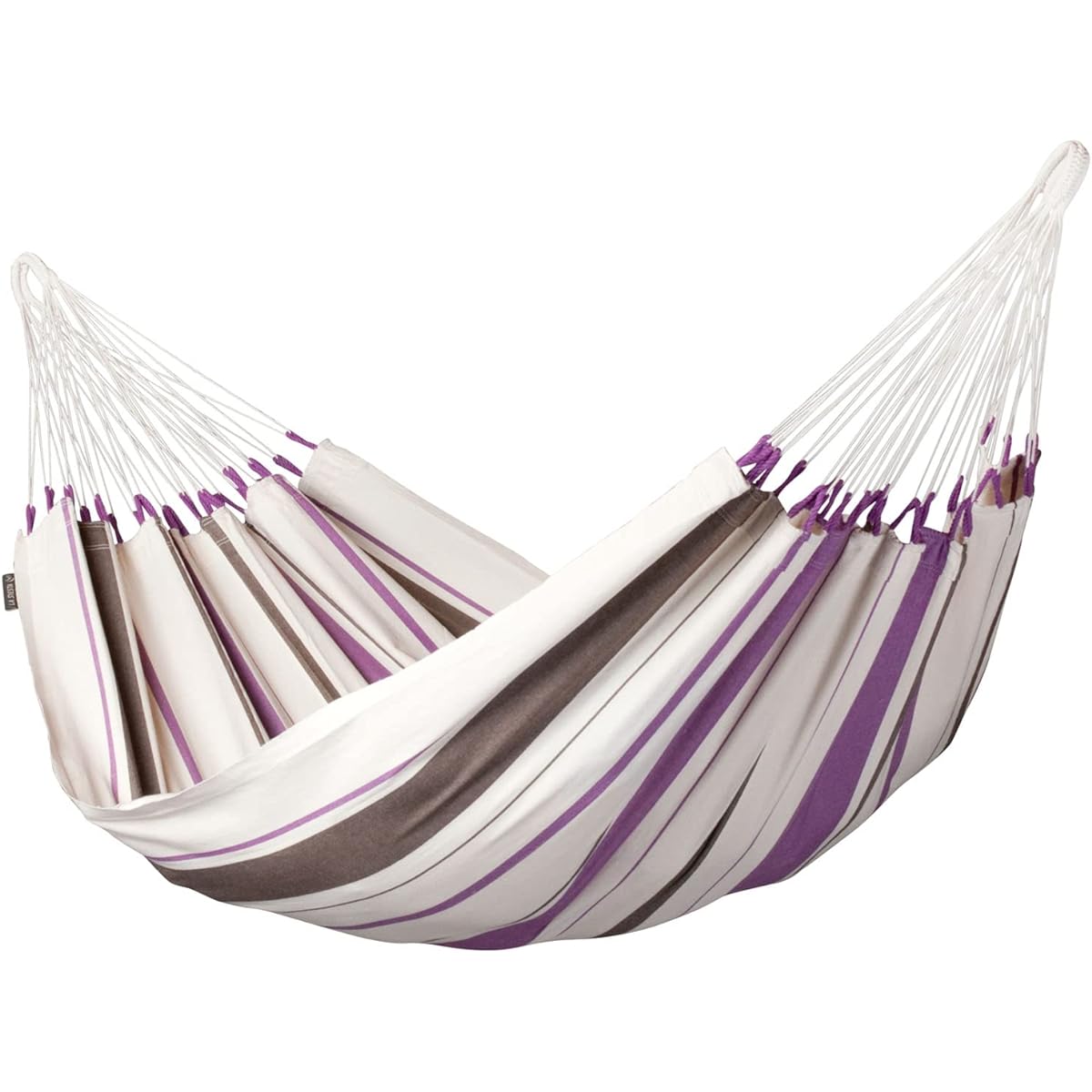 LA SIESTA Single Hammock CARIBENA [For 1 person] (Made of pure cotton) (Purple (CIH14-7))
