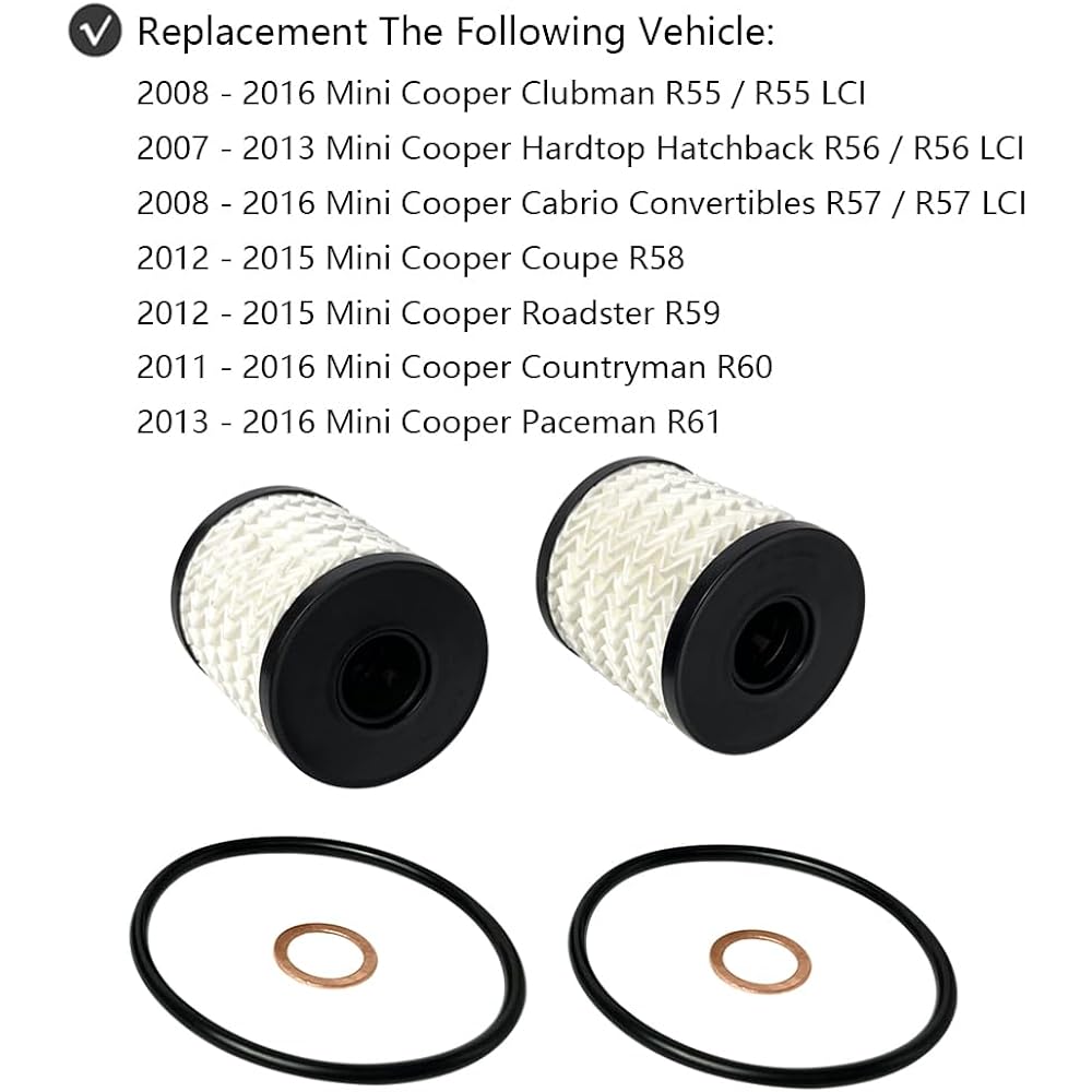 Engine oil filter kit 2 replacements