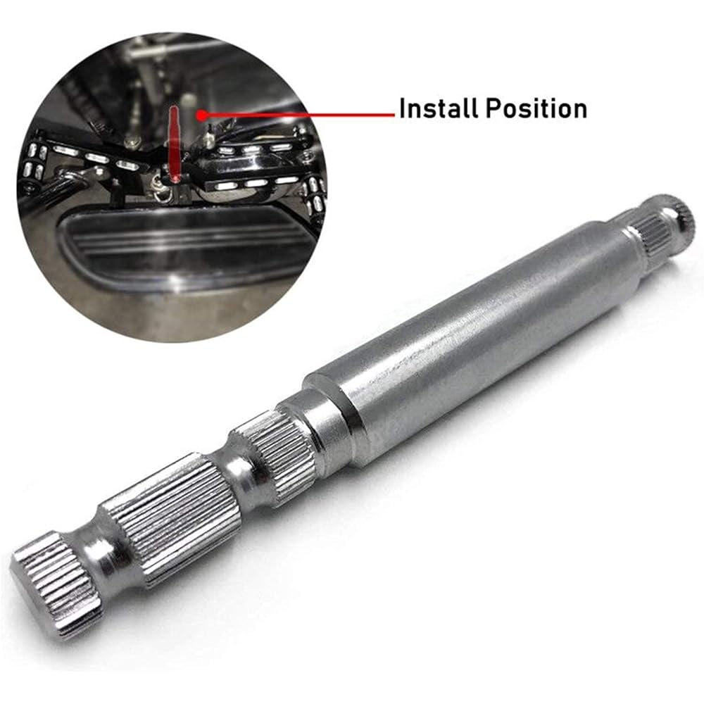 HTTMT-Motorcycle Chrome Reliable Steel Inner Lever Shaft Harley Touring FLT From 1982 V-Twin Model Replacement Parts 33709-82A [P/N: MT447-006]