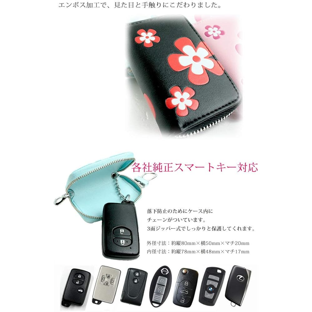 [AWESOME] Smart Key Case Flower Series Pink ASK-FW04