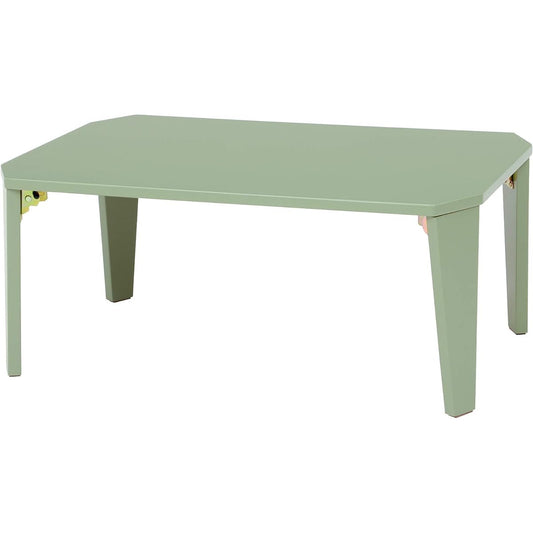 Hagiwara Low Table Folding Couleur 7550MG [Completed Product] Children's Compact Width 75cm Moss Green