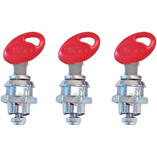 Key Cylinder Set of 3 Red Key SH23/SH35/SH36 200062R 1 Set