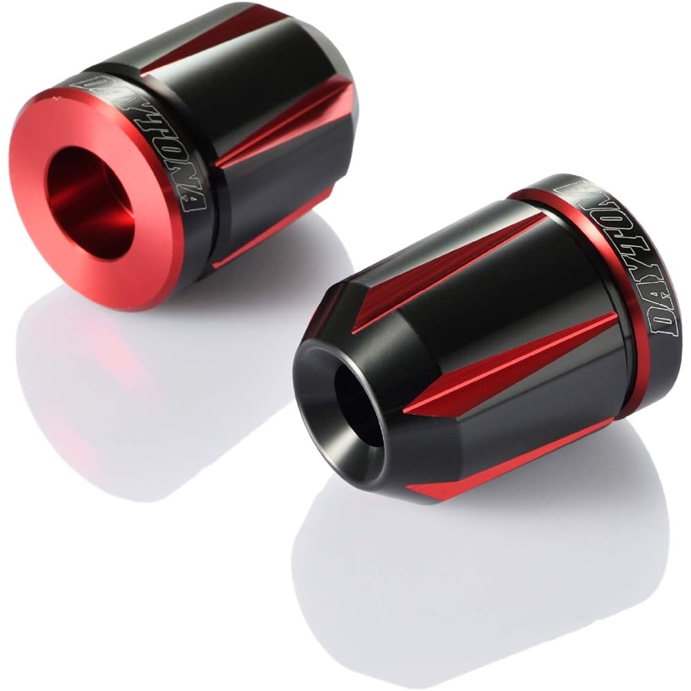 Daytona PREMIUM ZONE Motorcycle Bar End for Honda/Yamaha/Suzuki (M6) Scratch Type Red 93911