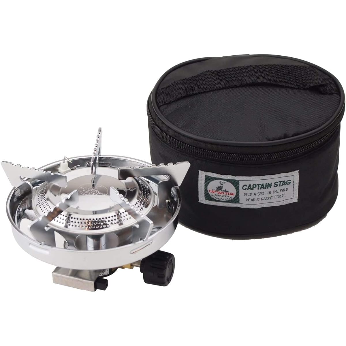 CAPTAIN STAG Camping Small Gas Burner Stove with Piezoelectric Ignition Device M-7901
