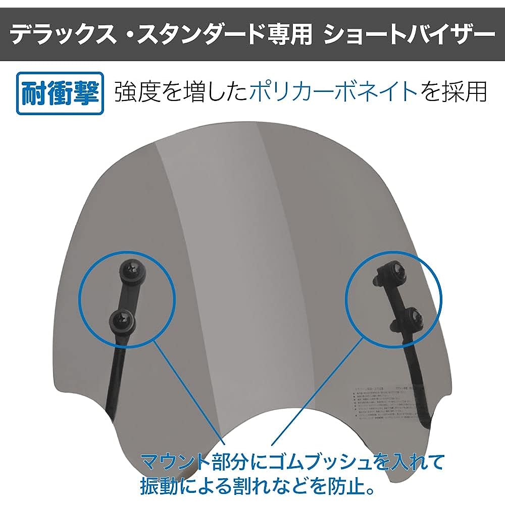 [Super Cub Custom Type] Outstanding Short Visor SV-CM-03S Gray Smoke