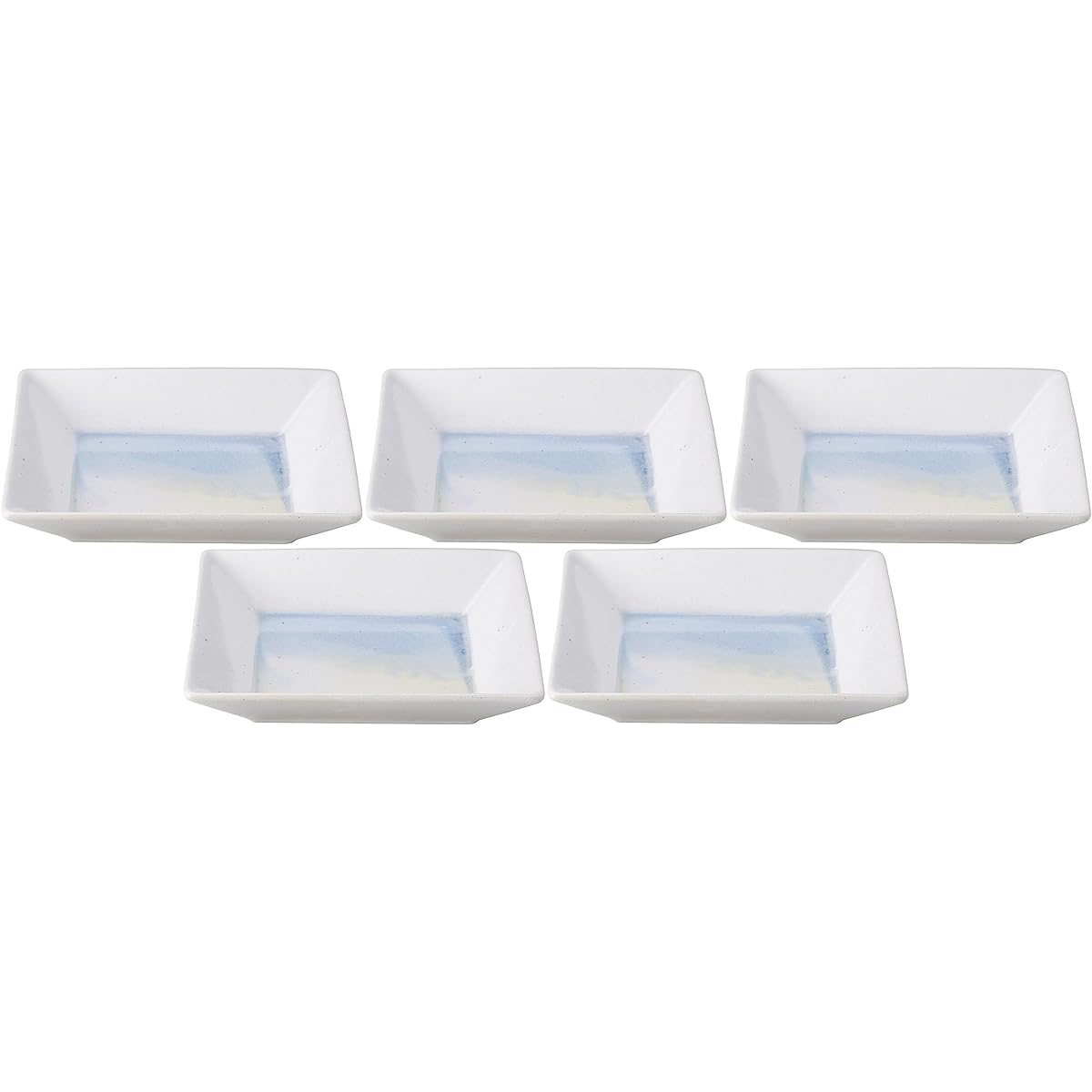 Set of 5 Sui 19cm square bowl [19.5×3.6cm] [Square plate]