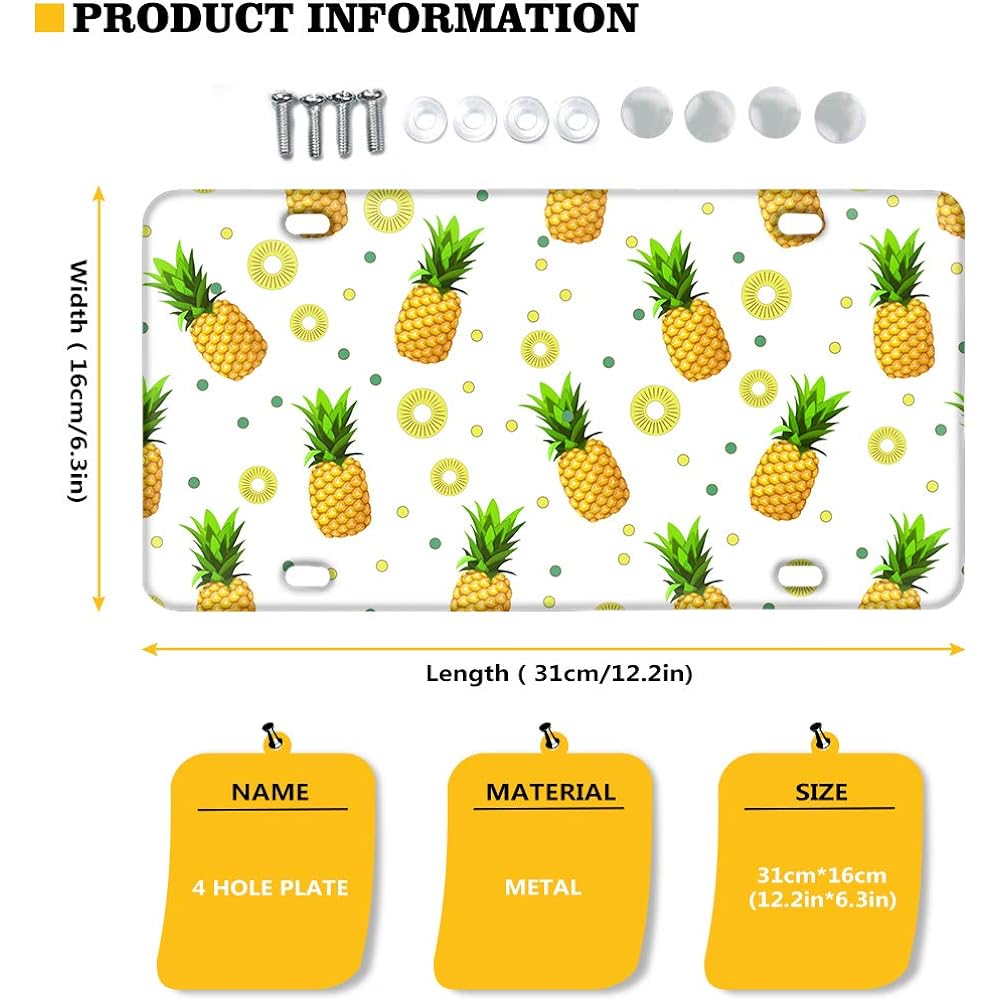 JIUEUUT Brown Bowlic Pattern Animal Print Aluminum Metal Remaging Plate Cover Remember Wild Chi -Tar Exterior Accessories 2 Durable