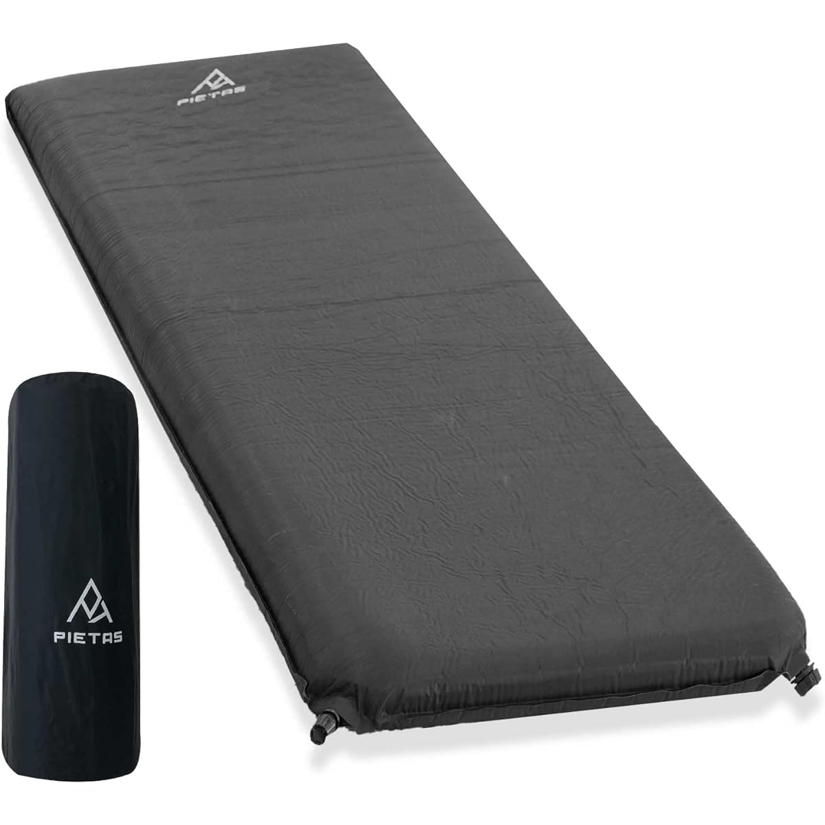 PIETAS Camping Mat, Car Sleeping Mat, Thick, Special Urethane, Lightweight, Inflator Mat, 8cm (Black)