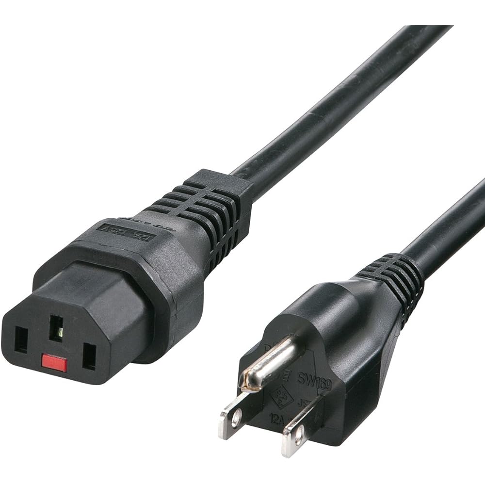 Sanwa Supply Anti-disconnection Lock Power Cord 2m Black APW12-515C13LK02
