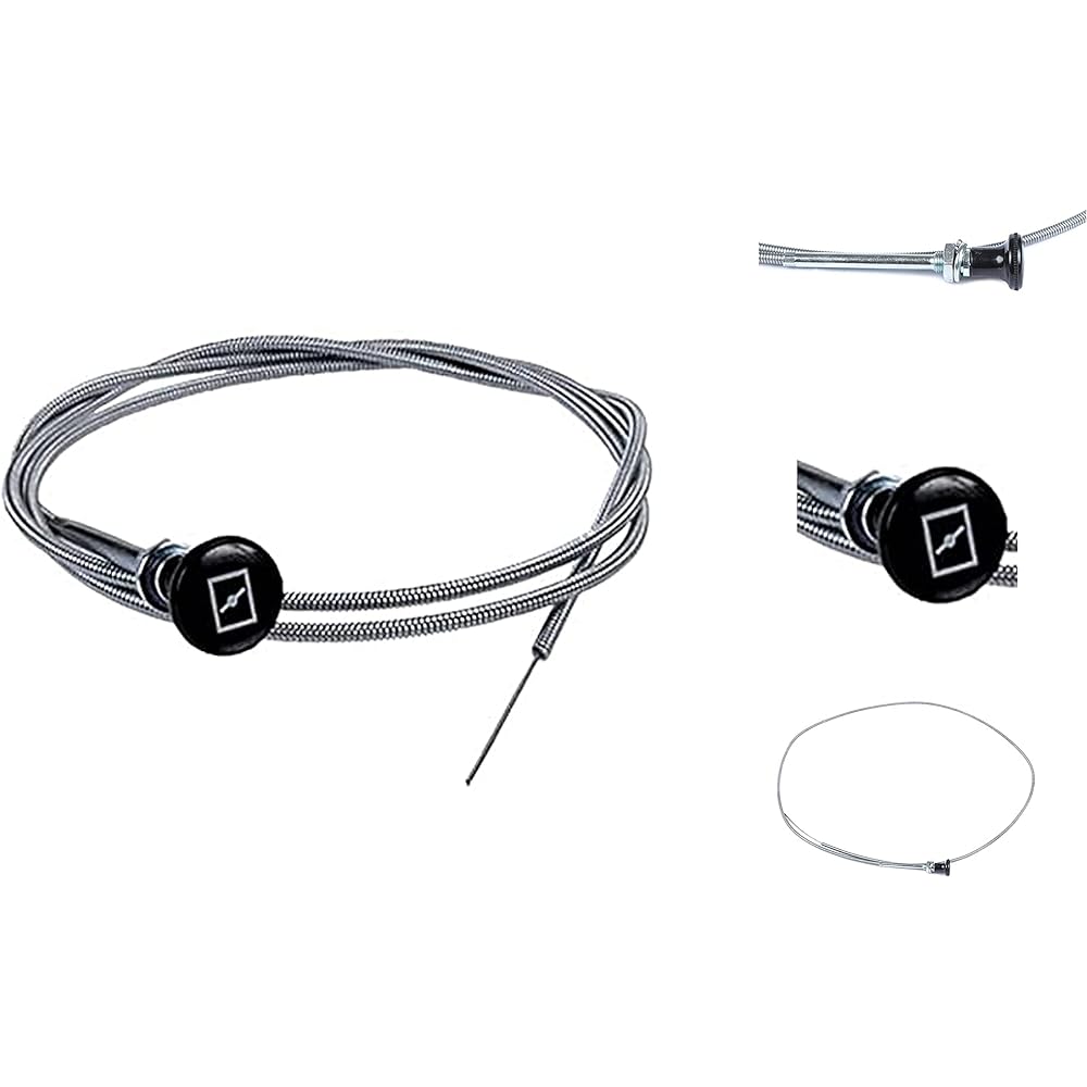 Virtionz 237 Rotary Universal Push-Pull Choke Cable 63" Inner 60" Conduit (2-3/4" Travel) Heavy Duty Outer Shade