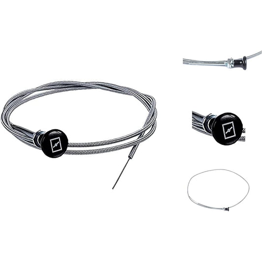 Virtionz 237 Rotary Universal Push-Pull Choke Cable 63" Inner 60" Conduit (2-3/4" Travel) Heavy Duty Outer Shade