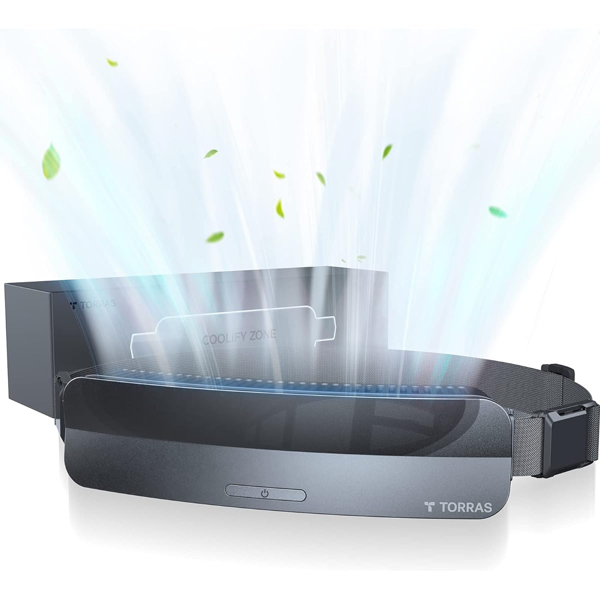 TORRAS Coolify Zone Belt Fan, Portable Fan, Blows Sweat Away Blows, PCM Cooling, Sustained Cooling, Waist 2023 Fan, USB-C Rapid Charging, 5,000 mAh, Heatstroke Prevention, Silent, Powerful, Heat